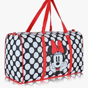 NWT! Disney Minnie Mouse Polka Dot Weekend Duffle Bag